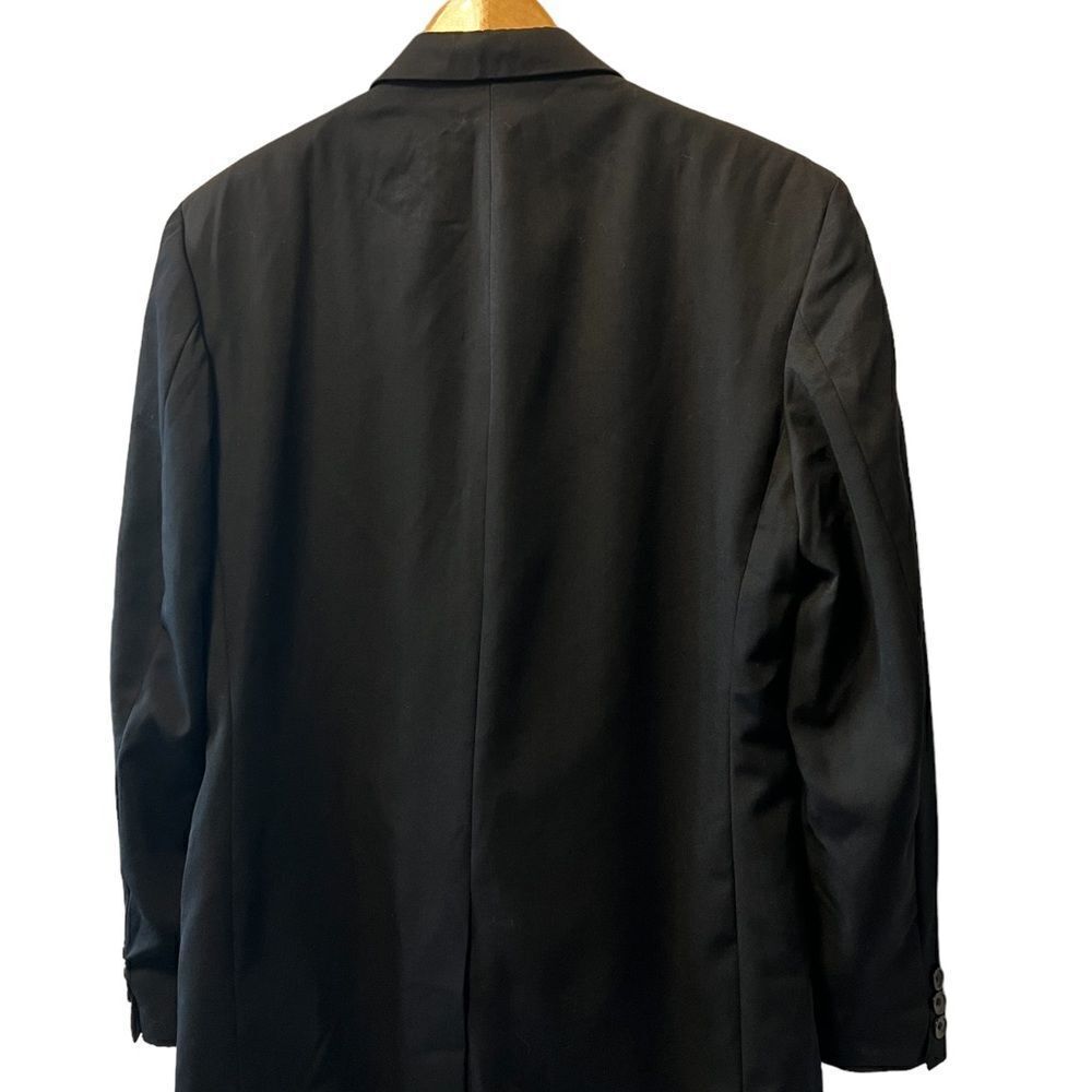 MENS J.G. CHAPPEL Wool Black Two Button Blazer Suit Jacket 38 - Picture 4 of 10